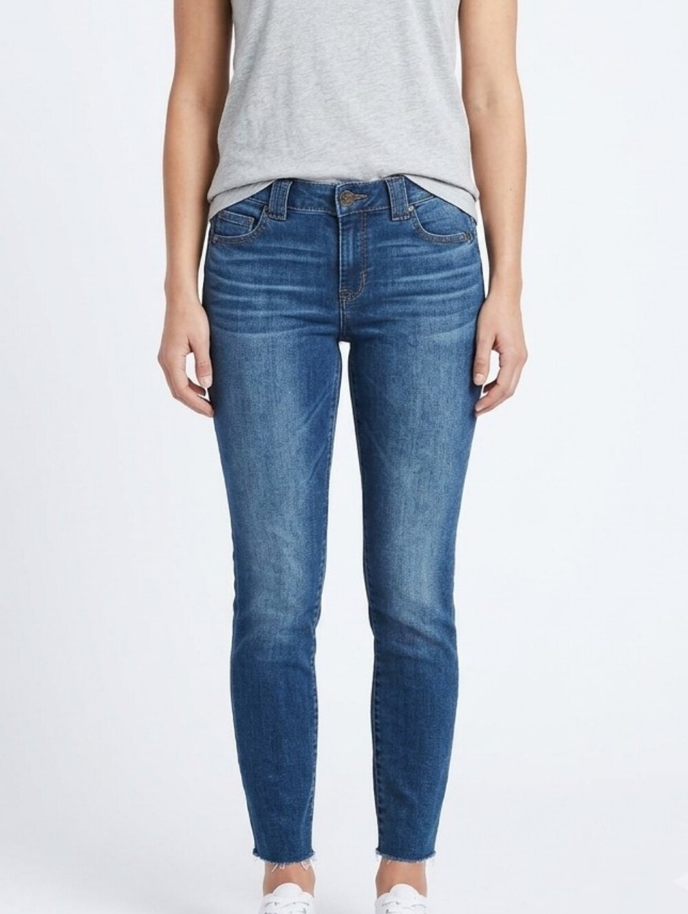 Democracy Absolution Size 8 Skinny Jeans Raw Cut Fray Hem Stretch Ankle Mid Rise